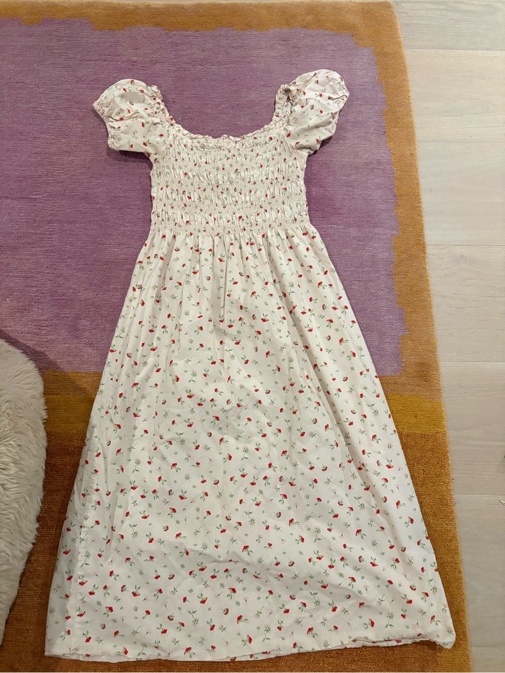 H&M smocked cottage core dress